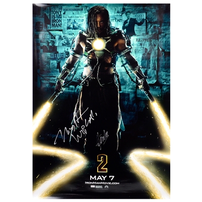 Mickey Rourke and Stan Lee Autographed Iron Man 2 Whiplash 27x40 D/S Poster