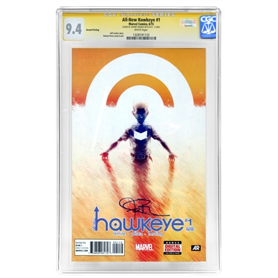 Jeremy Renner Autographed Marvel CGC Signature Series 9.4 All-New Hawkeye #1 Second Printing Comic