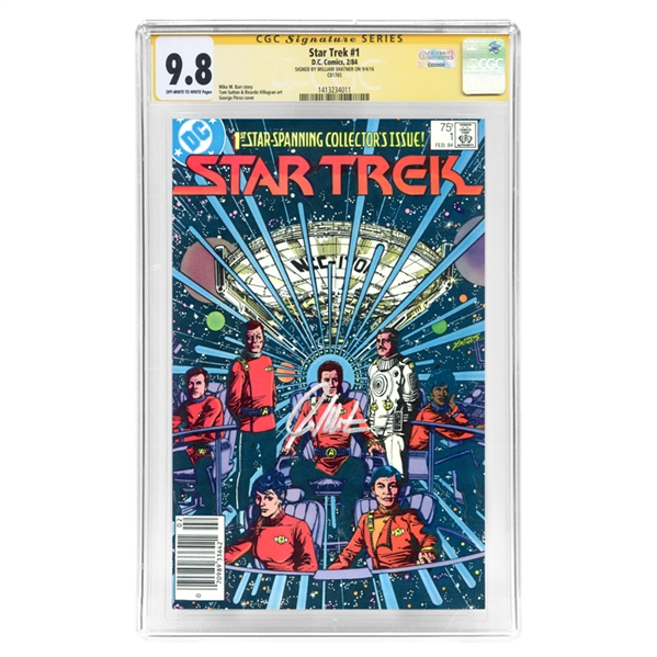 William Shatner Autographed Star Trek #1 (1984) CGC SS 9.8 Comic