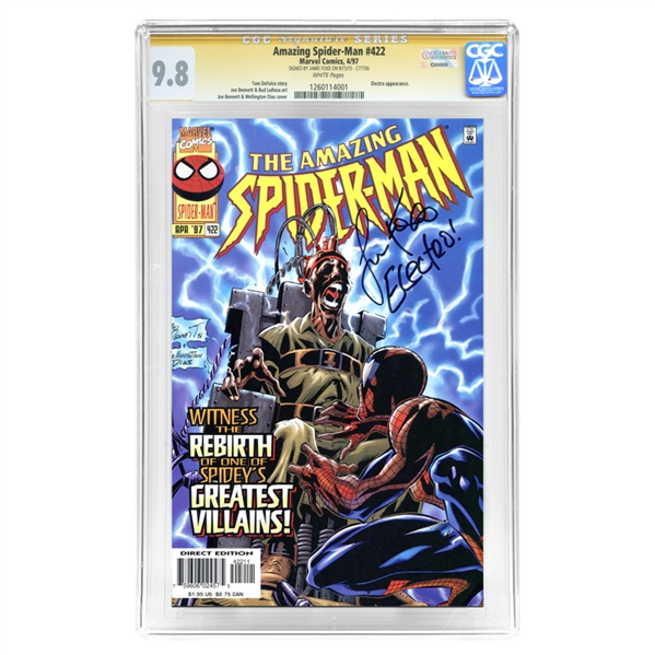 Jamie Foxx Autographed Amazing Spider-Man #422 CGC SS 9.8 Comic