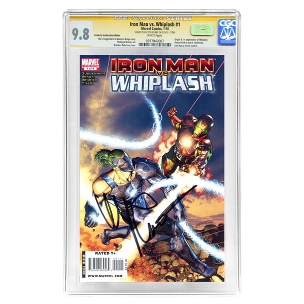 Mickey Rourke Autographed Iron Man vs Whiplash #1 CGC SS 9.8 Comic #5/100