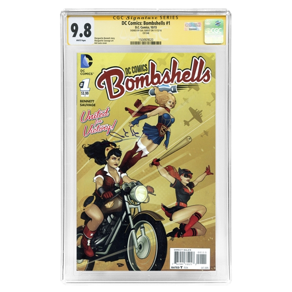 Gal Gadot Autographed DC Comics: Bombshells #1 CGC SS 9.8 Comic