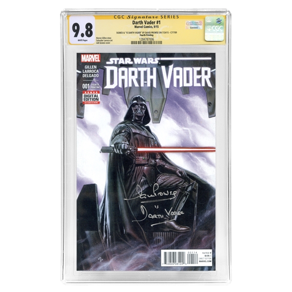 David Prowse Autographed Darth Vader #1 CGC SS 9.8 Comic