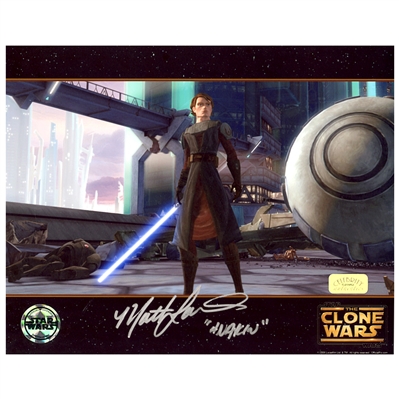 Matt Lanter Autographed 8×10 Star Wars: The Clone Wars Anakin Skywalker Photo