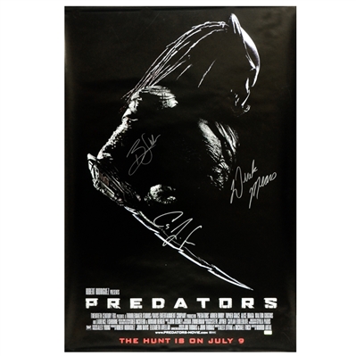 Carey Jones, Derek Mears and Brian Steele Autographed 27x40 Predators Movie Poster
