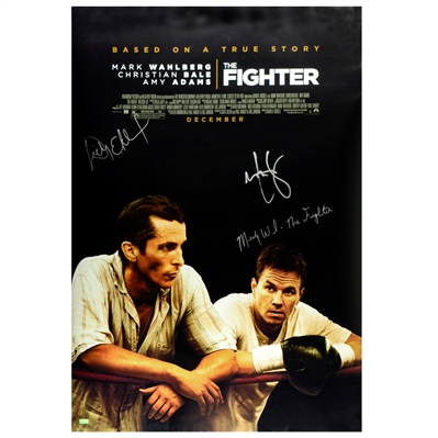 Mark Wahlberg, Micky Ward and Dicky Eklund Autographed 27x40 The Fighter Original Movie Poster