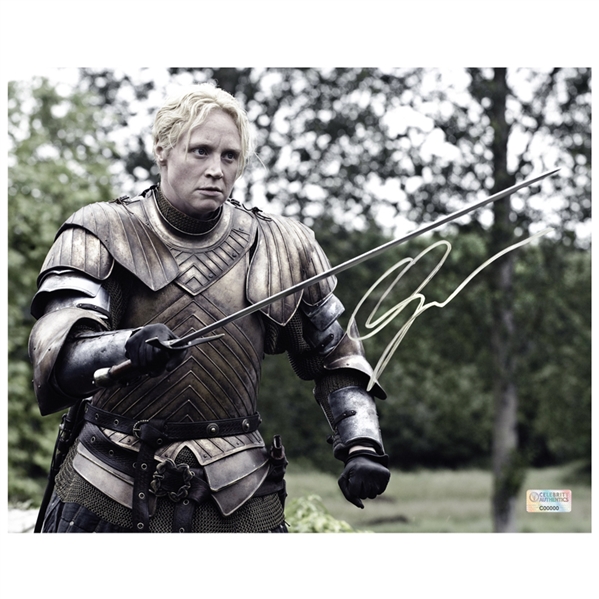 Gwendoline Christie Autographed Game of Thrones 8×10 Brienne of Tarth Action Photo