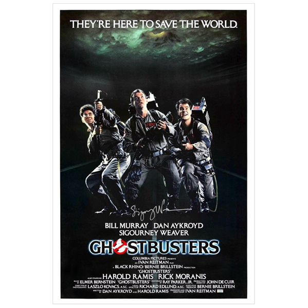 Sigourney Weaver Autographed Ghostbusters 24×36 Poster