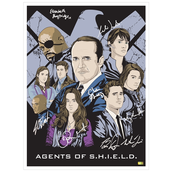 Agents of S.H.I.E.L.D. Cast Autographed 18x24 Silver Screen Edition Print