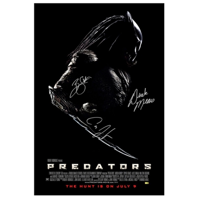 Carey Jones, Derek Mears and Brian Steele Autographed 27×40 Predators Movie Poster