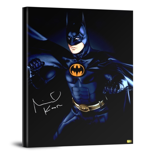 Michael Keaton Autographed Batman Returns 16x20 Movie Artwork Gallery Edition Canvas