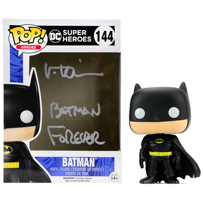 Val Kilmer Autographed Batman POP Vinyl 144 with Batman Forever Inscription