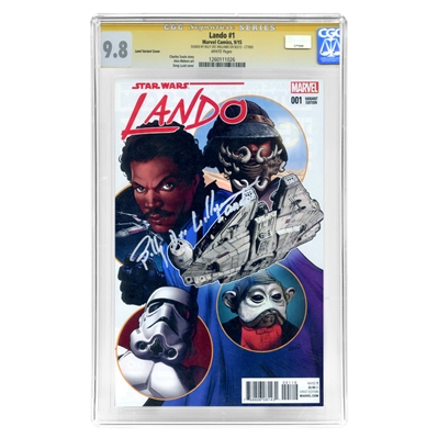Billy Dee Williams Autographed Lando #1 CGC SS 9.8 Mint with Greg Land Variant Cover