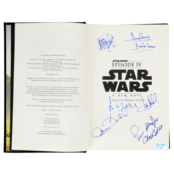 Harrison Ford, Carrie Fisher, Mark Hamill & Cast Autographed Star Wars Limited Edition Trilogy Book by George Lucas