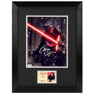 Adam Driver Autographed Star Wars The Force Awakens Kylo Ren Starkiller Base 8x10 Framed Photo 