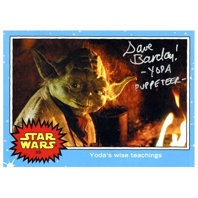 Dave Barclay Autographed Topps Yodas Wise Teachings 5x7 Trading Card
