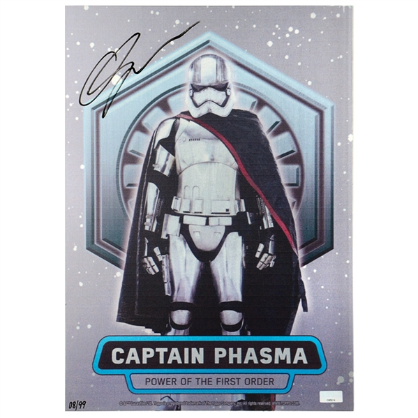Gwendoline Christie Autographed Topps Chrome Star Wars Captain Phasma 10x14 Metal Sign #08/99
