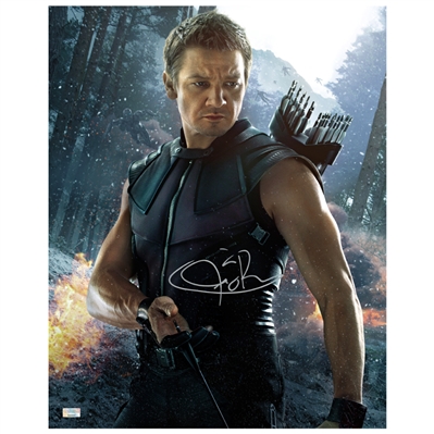 Jeremy Renner Autographed Avengers Age of Ultron 16×20 Hawkeye Photo