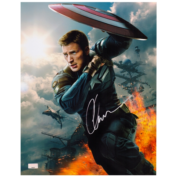 Chris Evans Autographed Captain America 11x14 Winter Soldier Photo