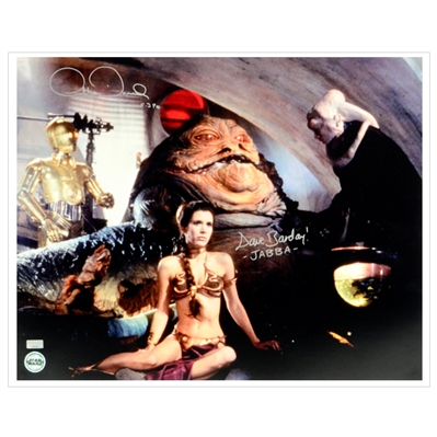 Anthony Daniels and David Barclay Autographed Star Wars: Return of the Jedi Jabbas Palace 16x20 Photo