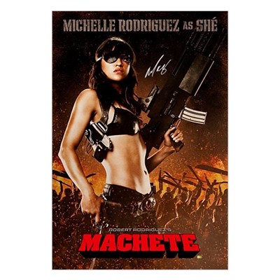 Michelle Rodriguez Autographed Machete She 24×36 Movie Poster