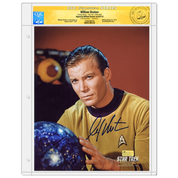 William Shatner Autographed Star Trek 8x10 Captain Kirk Photo * CGC Signature Series