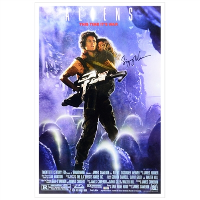 Sigourney Weaver Autographed 16x24 Aliens Poster
