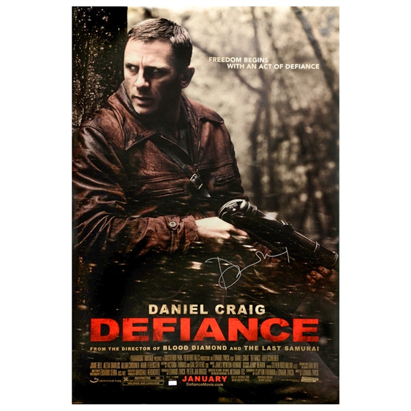 Daniel Craig Autographed Defiance Original 27×40 Movie Poster
