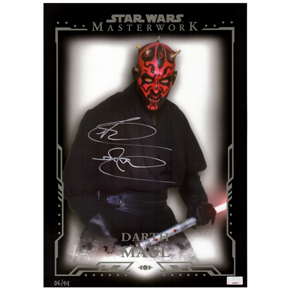 Ray Park Autographed Star Wars Ep. I The Phantom Menace Darth Maul 10x14 Card #6/99