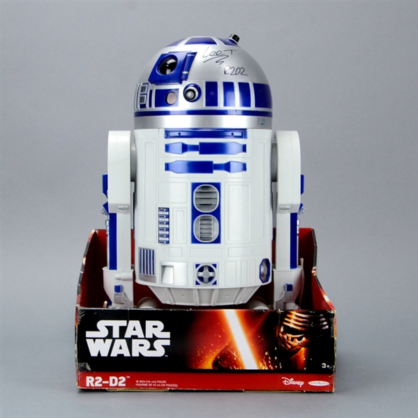 Lee Towersey Autographed Star Wars: The Force Awakens 18" R2-D2 Talking Droid w/ R2-D2 Inscription