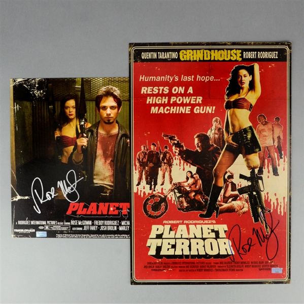  Rose Mcgowan Autographed 2007 Grindhouse Planet Terror Lobby Cards (Lot of 2)