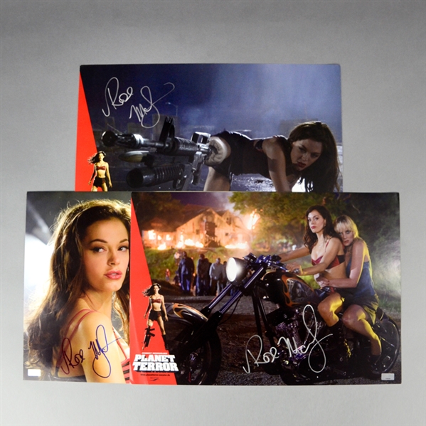 Rose Mcgowan Autographed 2007 Grindhouse Planet Terror Lobby Cards (Lot of 3)
