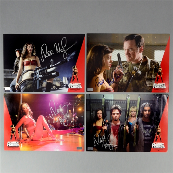 Rose Mcgowan Autographed 2007 Grindhouse Planet Terror Lobby Cards (Lot of 4)