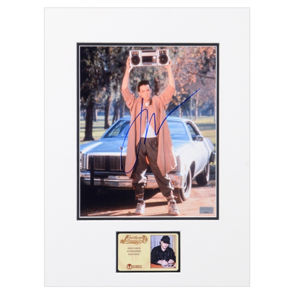 John Cusack Autographed 1989 Say Anything...Lloyd Dobler 8x10 Matted Scene Photo