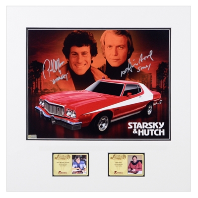 David Soul and Paul Michael Glaser Autographed Starsky and Hutch Tribute 11x14 Matted Photo