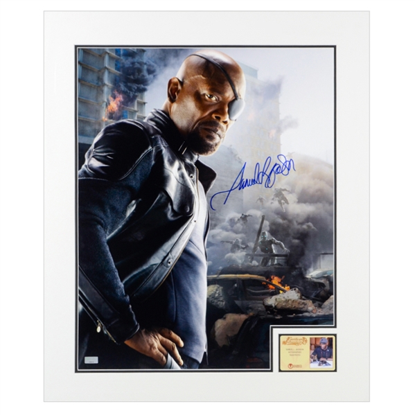  Samuel L. Jackson Autographed Nick Fury 16x20 Matted Photo