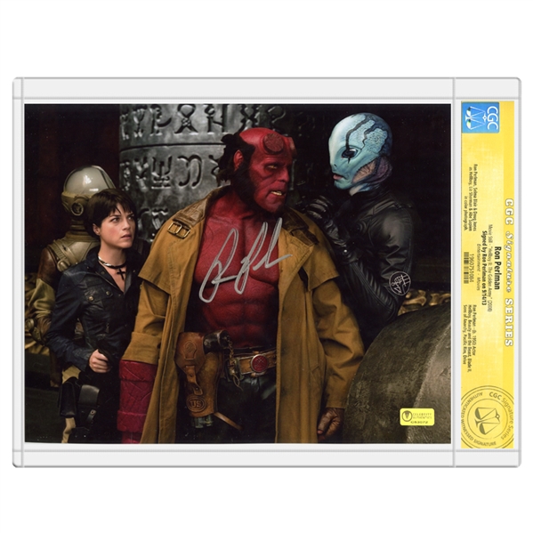 Ron Perlman Autographed 2008 Hellboy II: The Golden Army 8x10 Scene Photo * CGC Signature Series