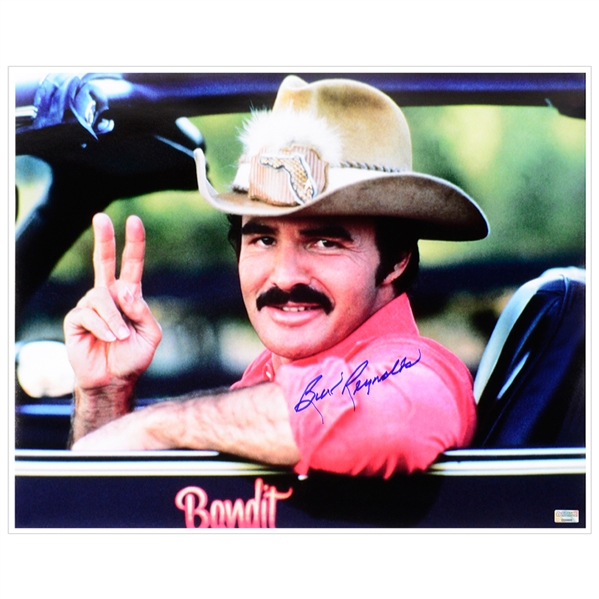 Burt Reynolds Autographed 16×20 Smokey and The Bandit Photo