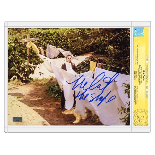 Nick Castle Autographed 8x10 The Shape Photo W/ The Shape Inscription *CGC Signature Series 