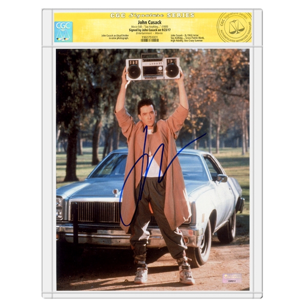 John Cusack Autographed Say Anything 8×10 Lloyd Dobler Photo * CGC Signature Series