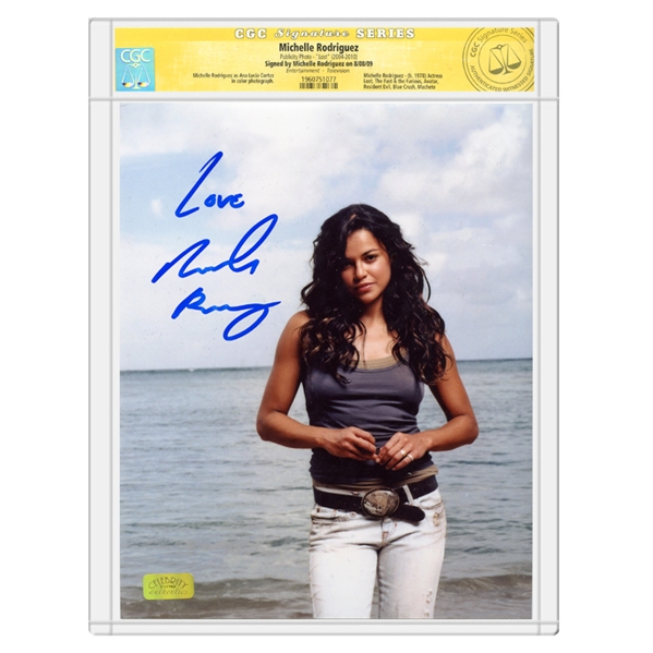 Michelle Rodriguez Autographed Lost 8x10 Photo *CGC Signature Series