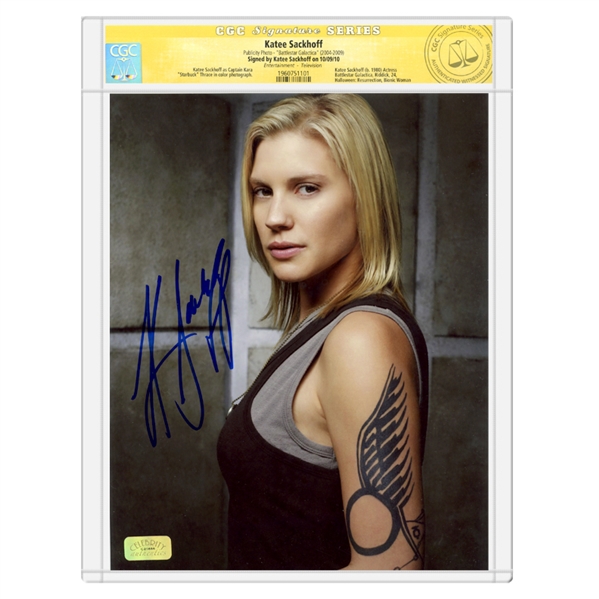 Katee Sackhoff Autographed Battlestar Galactica Starbuck 8x10 Photo * CGC Signature Series