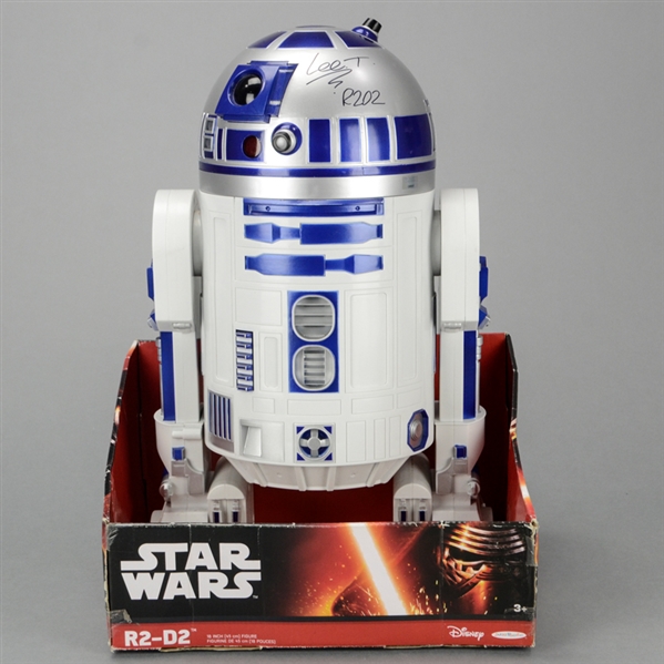 Lee Towersey Autographed Star Wars: The Force Awakens 18" R2-D2 Talking Droid w/ R2-D2 Inscription