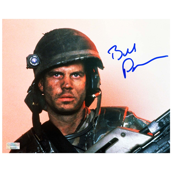 Bill Paxton Autographed Aliens Hudson 8×10 Photo