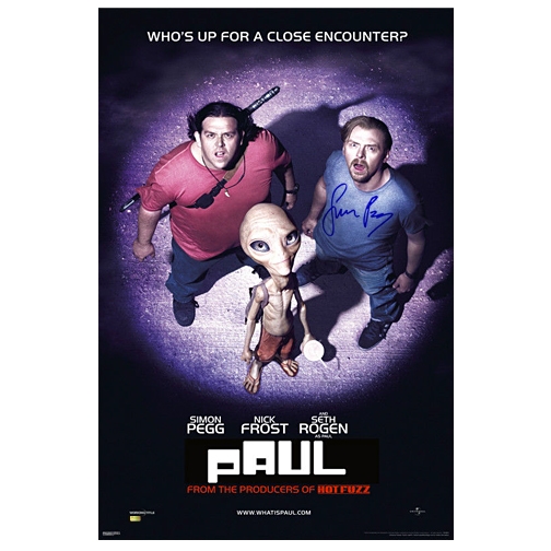 Simon Pegg Autographed 24×36 Paul Poster