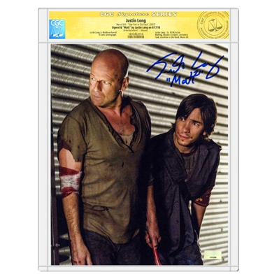 Justin Long Autographed Live Free or Die Hard 8x10 Photo *CGC Signature Series