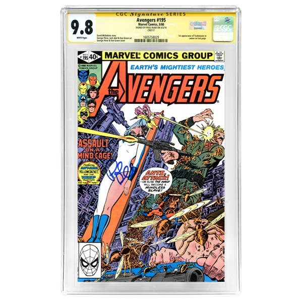 Paul Rudd Autographed Avengers #195 Ant Man Cover CGC Signature Series 9.8