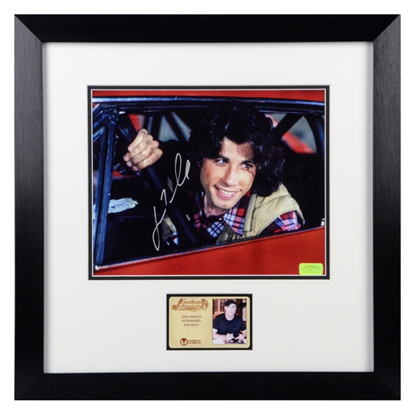 John Travolta Autographed 1976 Carrie Billy Nolan 8x10 Framed Photo