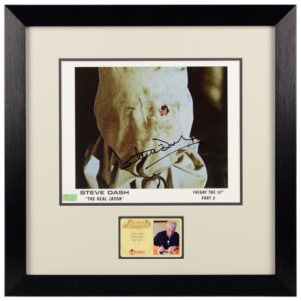 Steve Dash Autographed Friday the 13th Jason 8x10 Framed Close Up Photo