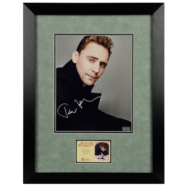 Tom Hiddleston Autographed 8x10 Framed Portrait Photo